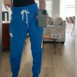 Blue Nike joggers